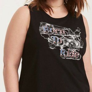 Born to Ride Tank Top Women's Size 0 is a size 12